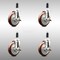 Service Caster 5 Inch 316SS Maroon Poly Swivel 1-3/8 Inch Expanding Stem Caster Set Brake SCC SCC-SS316EX20S514-PPUB-MRN-TLB-138-4 - alternate 1